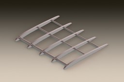 Aircraft's Wing With Ribs