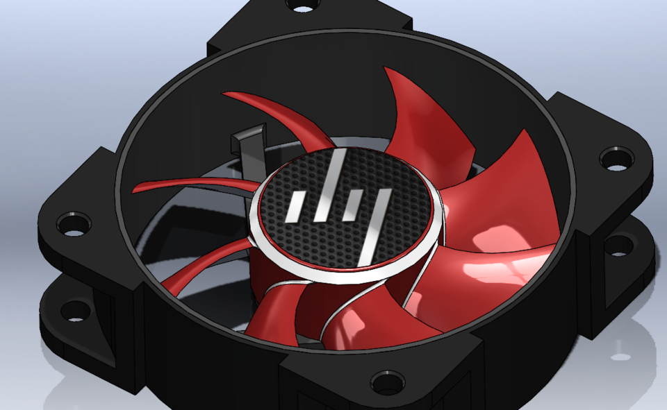 cooling fan using Solidworks 3D CAD Model Library GrabCAD