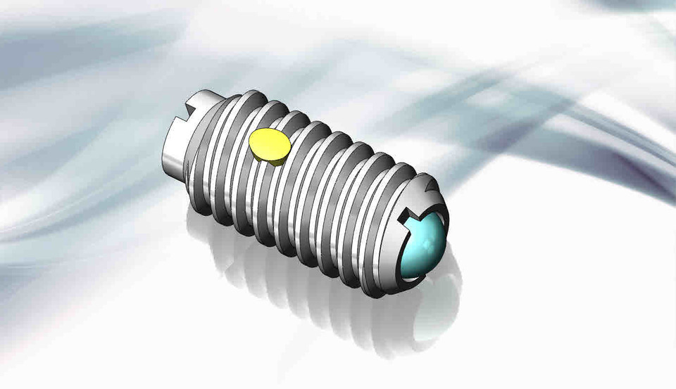 Ball Spring Plunger 832 threads 3D CAD Model Library GrabCAD