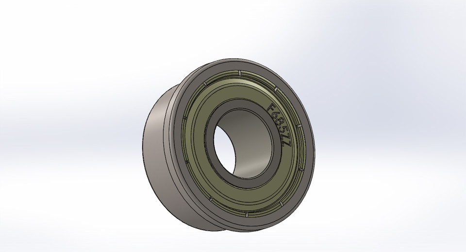 F685ZZ Flang Ball Bearing 3D CAD Model Library GrabCAD