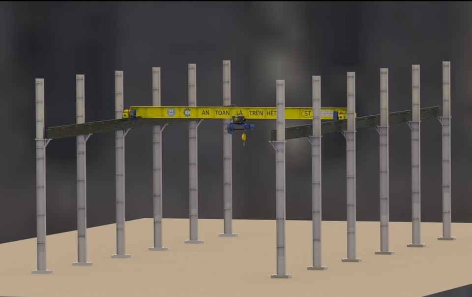 Overhead Crane 3D CAD Model Library GrabCAD