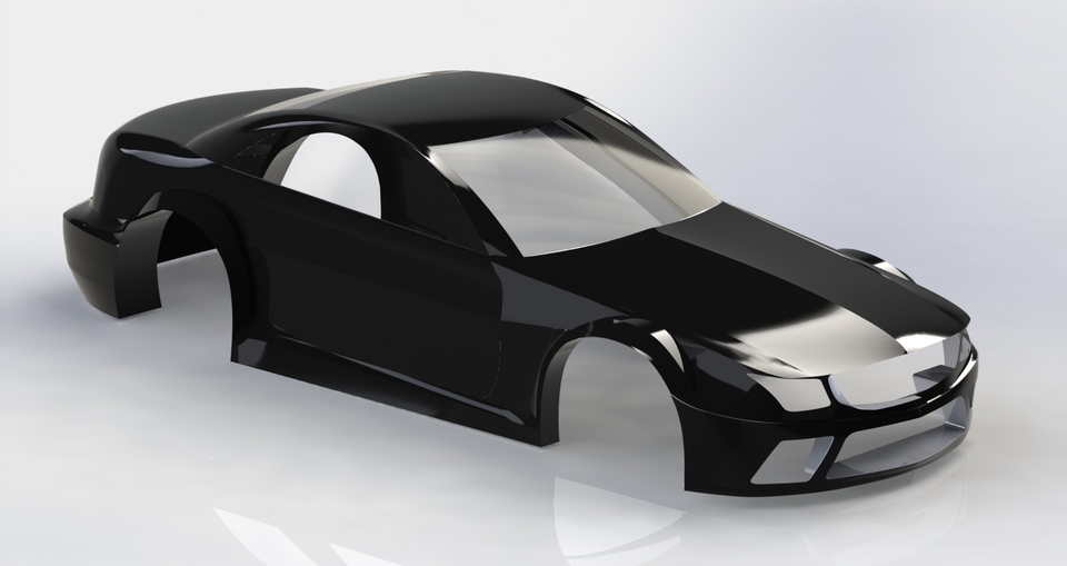 Sports car body [work in progress] 3D CAD Model Library GrabCAD