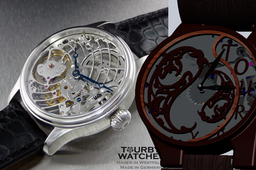 Left shifted screen watch, decorated with Persian design wooden cover