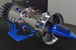 Keyshot rendering 3 stage axial compressor 108mm
