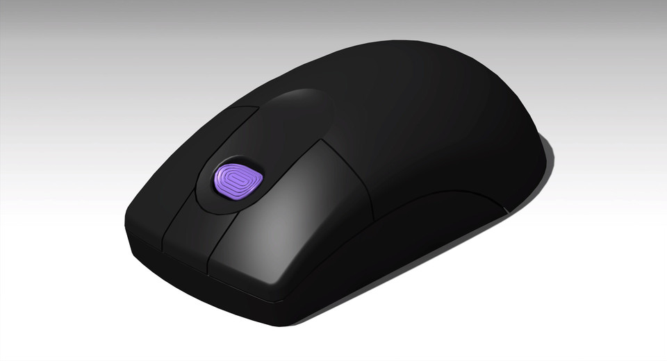 PC mouse body 3D CAD Model Library GrabCAD
