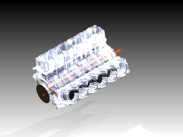 v12 engine rendering