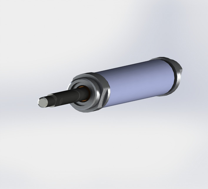 Air cylinder 25x100 3D CAD Model Library GrabCAD