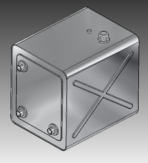 Hydraulic Oil inox Tank for hiab 3D CAD Model Library GrabCAD