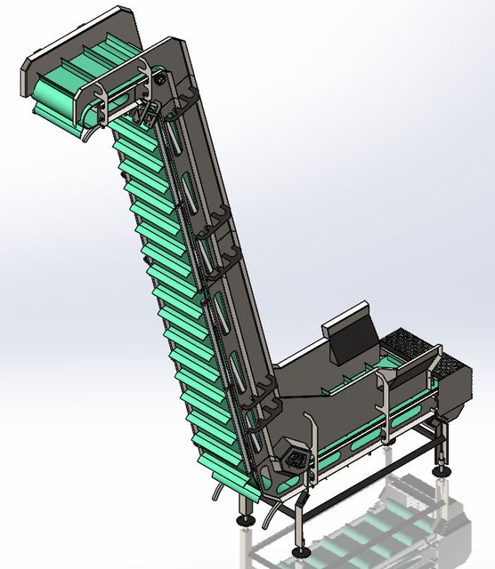 Zelevator conveyor 3D CAD Model Library GrabCAD