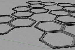 Interlocking hex card holders
