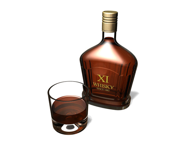 3d whiskey free bottle model SolidWorks. and modelled bottle in designed Whisky