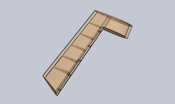 Elevator for horizontal stabilizer  in Balsa