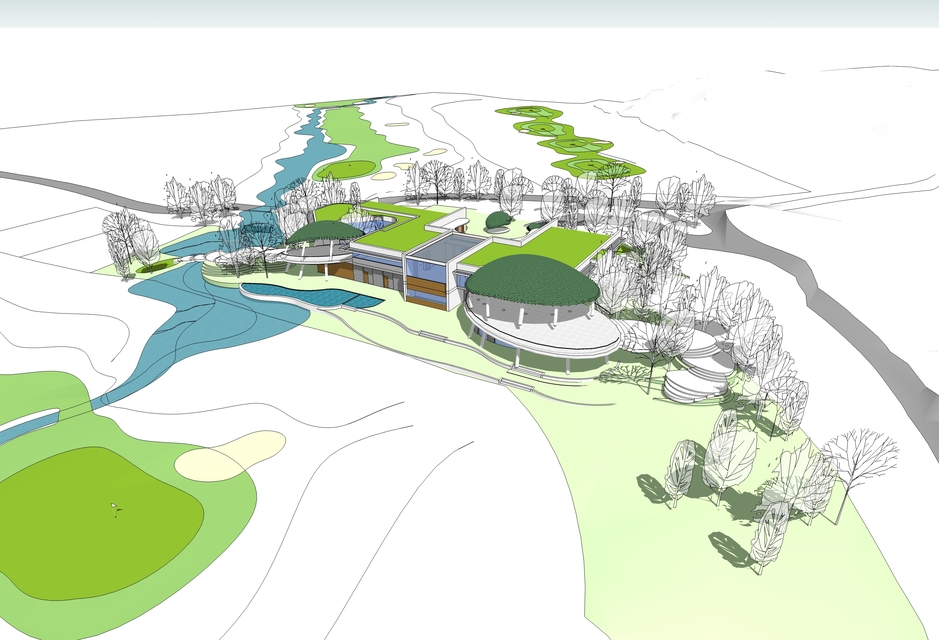 Golf Clubhouse 3d Cad Model Library Grabcad