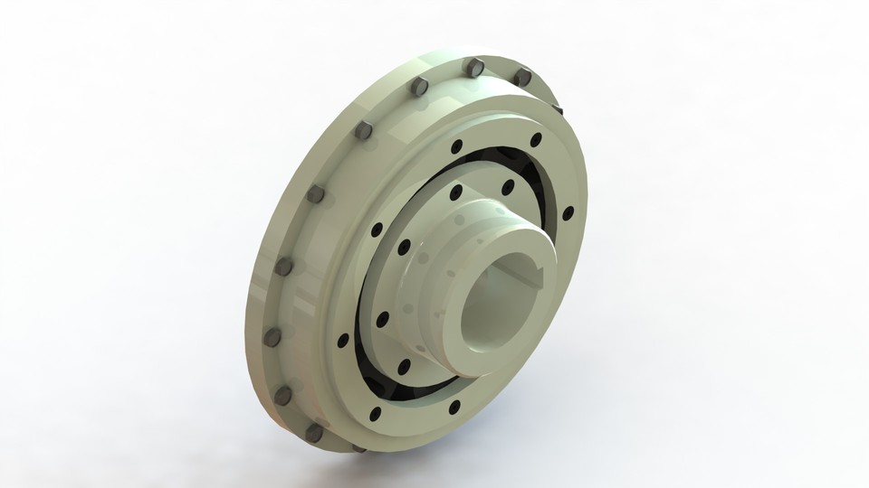 Flexible Coupling GEF1200R 3D CAD Model Library GrabCAD