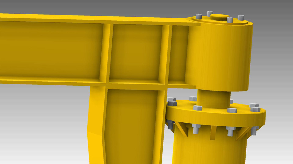 Jib Crane SWL500Kg 3D CAD Model Library GrabCAD
