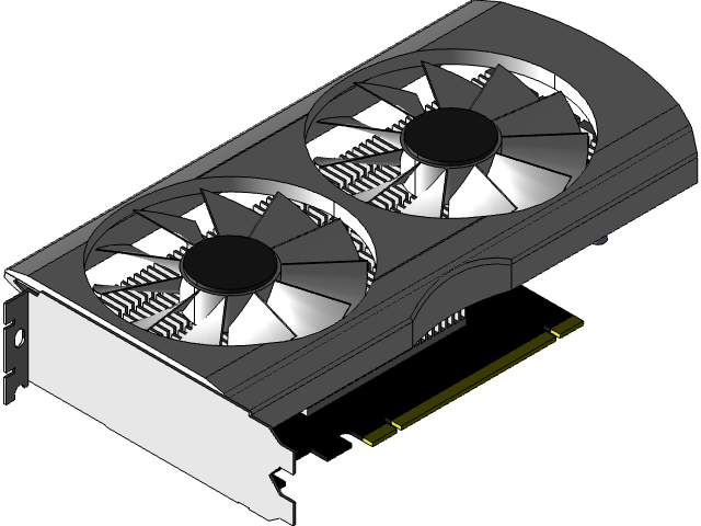 ZOTAC GAMING GeForce RTX 4060 with Base mount Plate | 3D CAD Model