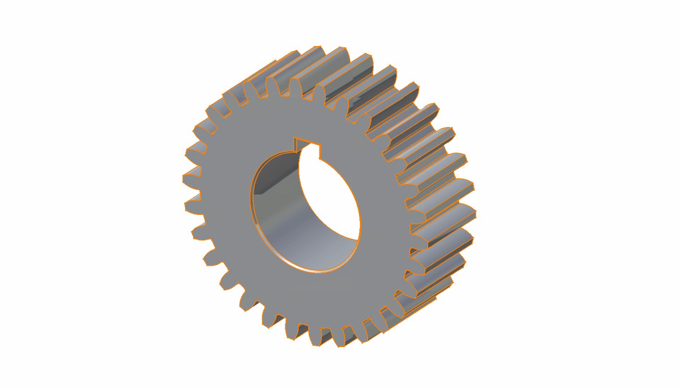 Spur Gear 3D CAD Model Library GrabCAD