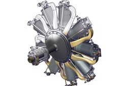 Le Rhone 9C Rotary Engine / Moteur rotatif Le Rhone 9C