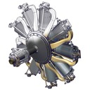 Le Rhone 9C Rotary Engine / Moteur rotatif Le Rhone 9C