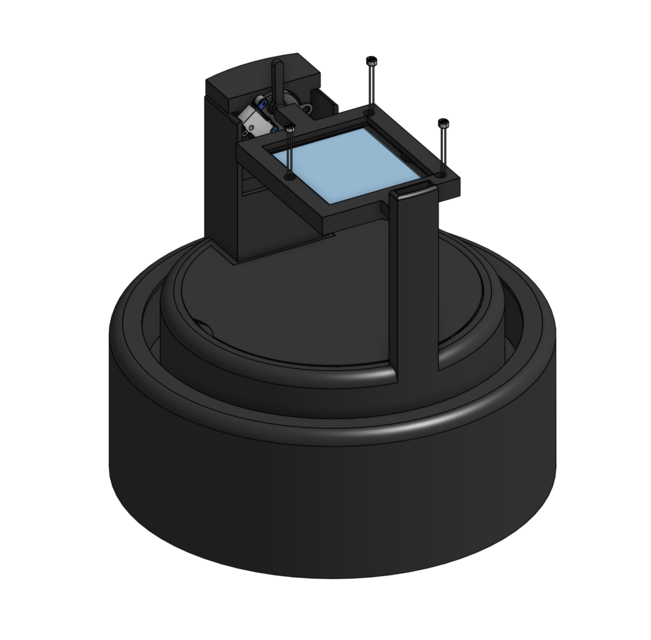 2 axis of rotation Solar panel housing
