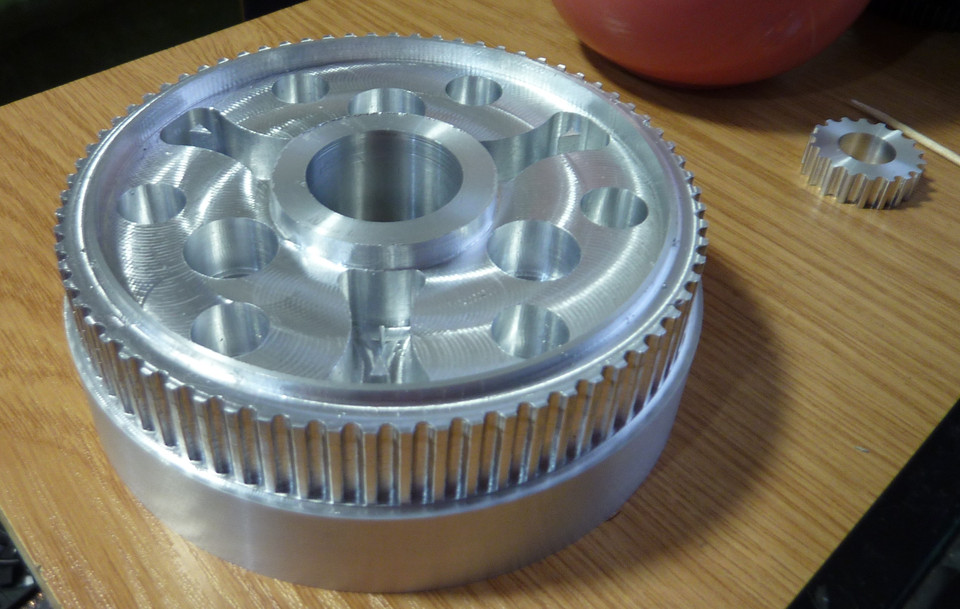 Timing Belt Pulley HTD572T 3D CAD Model Library GrabCAD