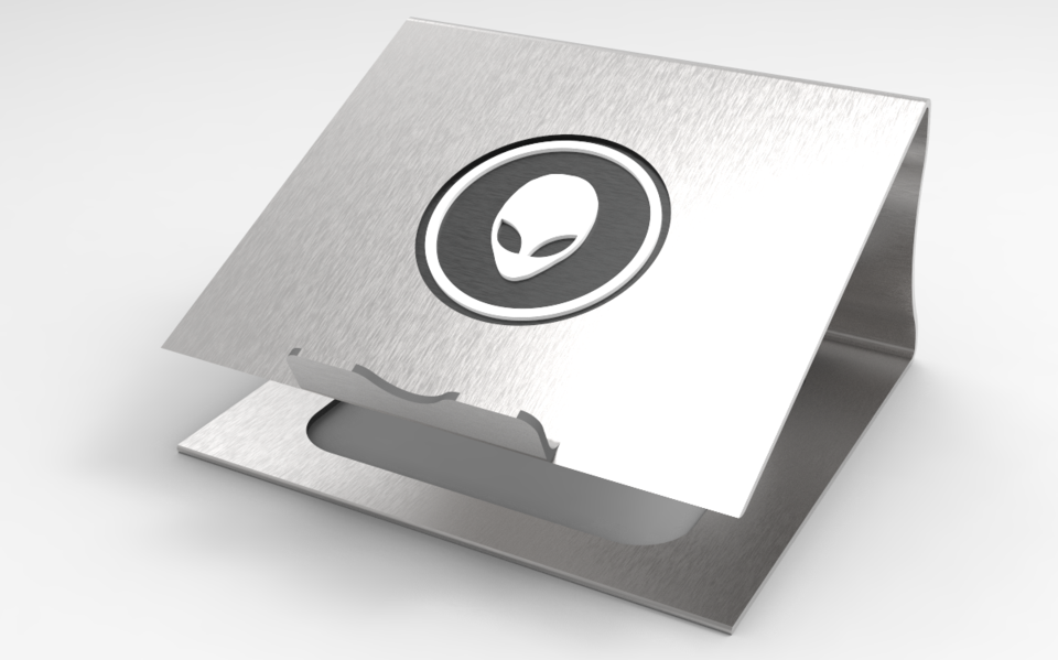 Laptop Stand 4_Alienware 17 laptop stand 3D CAD Model Library GrabCAD