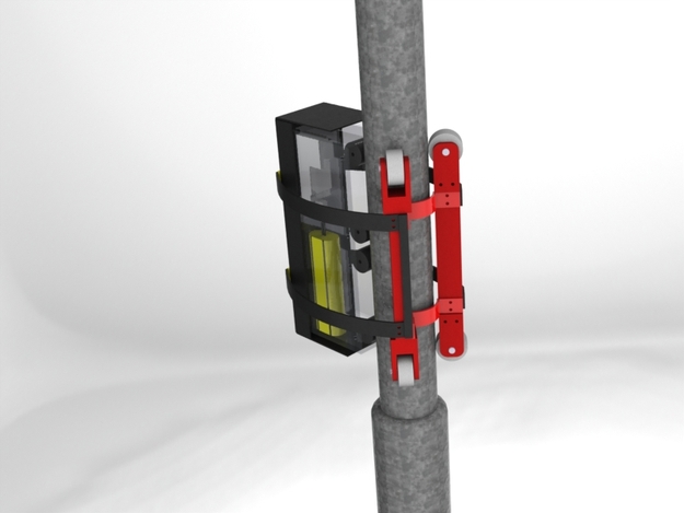 Lamppost climbing robot