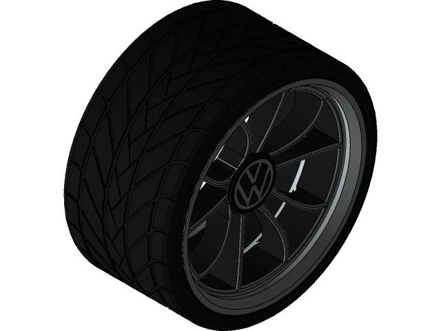 Roda De Carro Vw 3d Cad Model Library Grabcad
