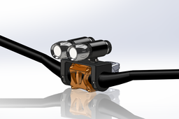 Custom Mountain Bike Handlebar Light Assembly