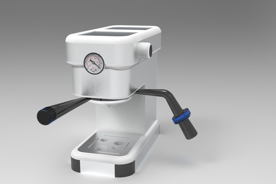 Espresso Machine 3D CAD Model Library GrabCAD