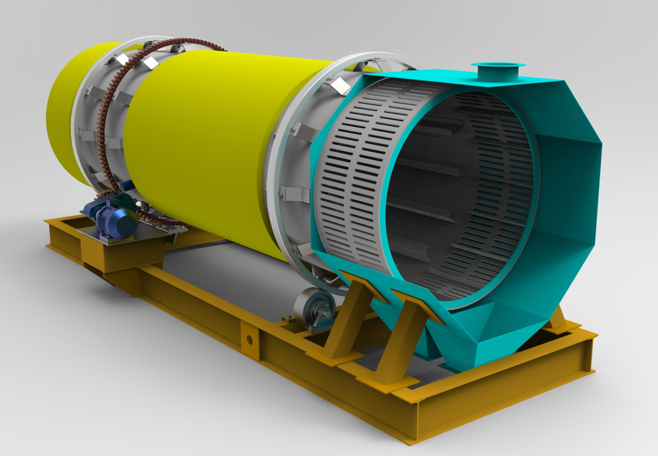 Rotary Drum 3D CAD Model Library GrabCAD