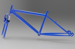 Bicycle frame with fork