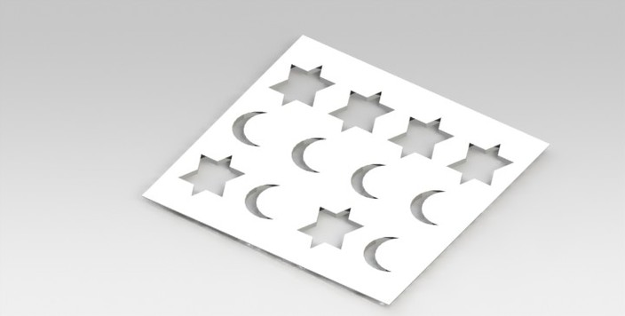 Model sheet metal stamping with - Modelo de Chapa metalica com estampo 