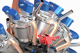 9 Cylinder Radial Engine Animation