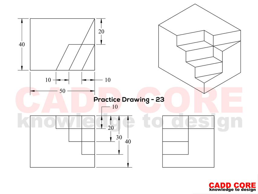 50 Cad Exercises , CAD: 2D to 3D (Modelling) – POIZ