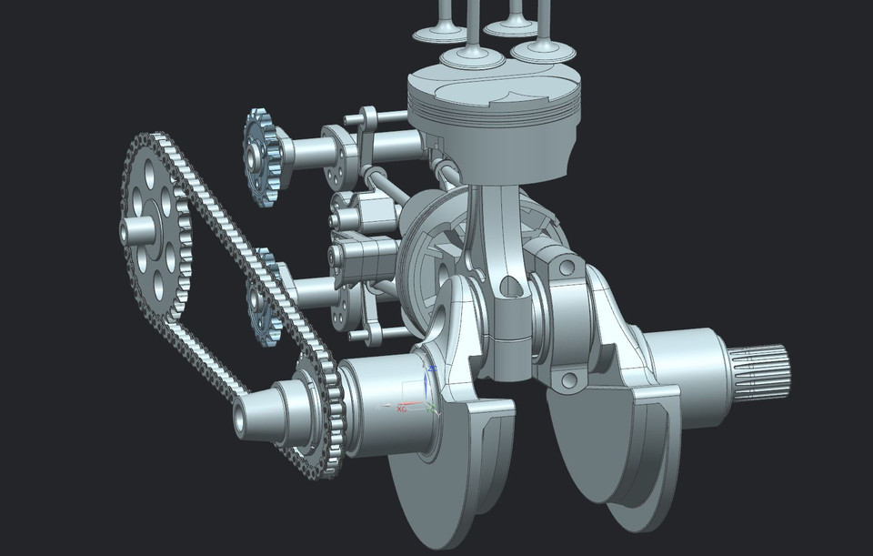 Camshaft Assembly 3D CAD Model Library GrabCAD