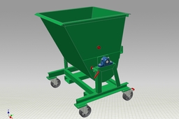 Industrial trash container