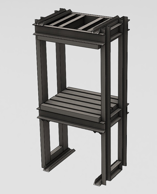 Hydraulic press frame