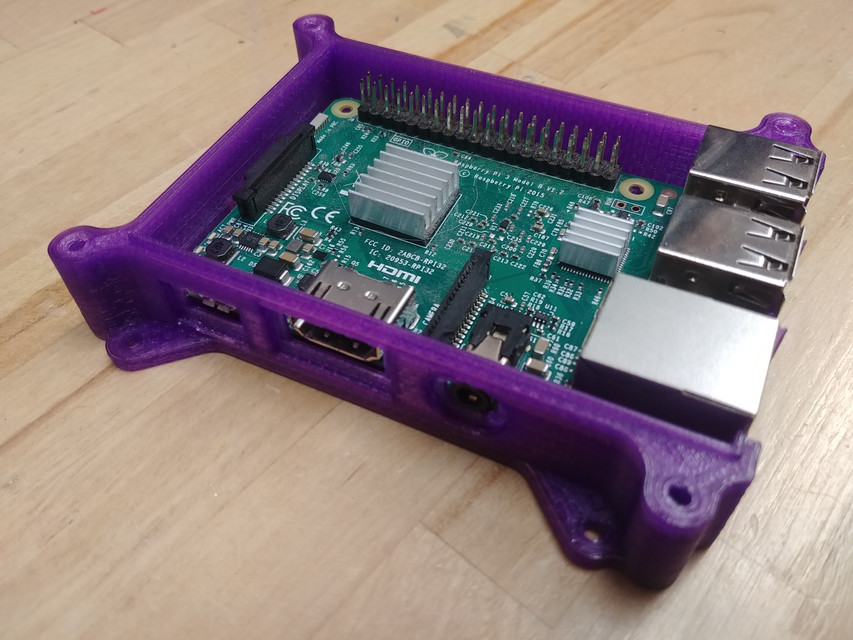 Raspberry PI Model 3 Case with Fan and VESA Mount Points 3D CAD Model