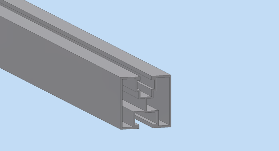 Photovoltaic profile 40x40 mm
