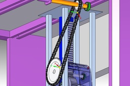workbench Table height adjustment mechanism sprocket_gears_rack