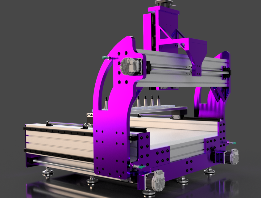 LARGE Custom CNC Machine with ATC Spindle and 10 tool Pneumatic tool