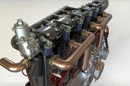 Aircraft engine - MERCEDES FLUG MOTOR
