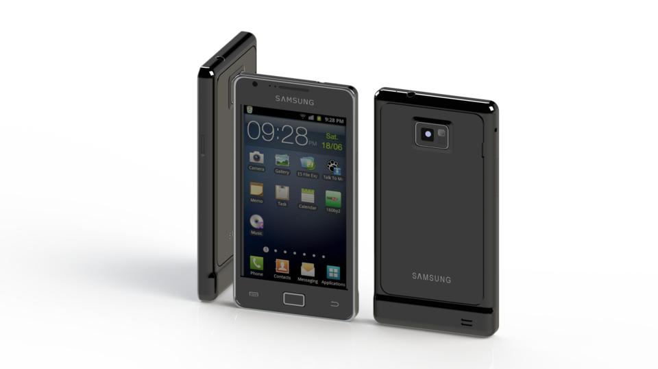 Samsung Galaxy S2 3D CAD Model Library GrabCAD