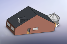modern house bungalow no furniture scaled down