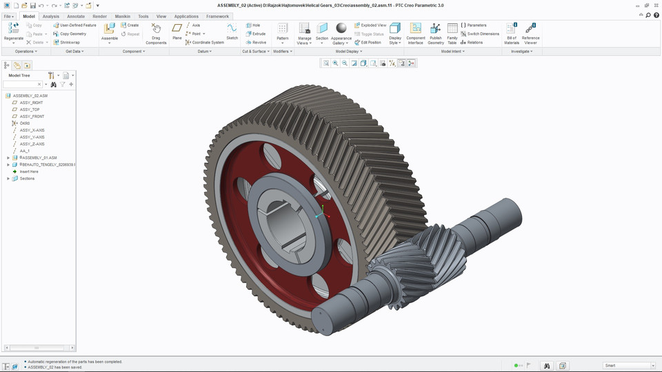 Helical Gears 03 New Edition 3D CAD Model Library GrabCAD