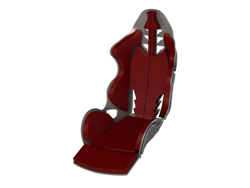 Race car seat 3D CAD Model Library GrabCAD