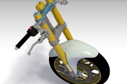 RSV 1000 FACTORY Fork with wheel,disks, handlebars front fender