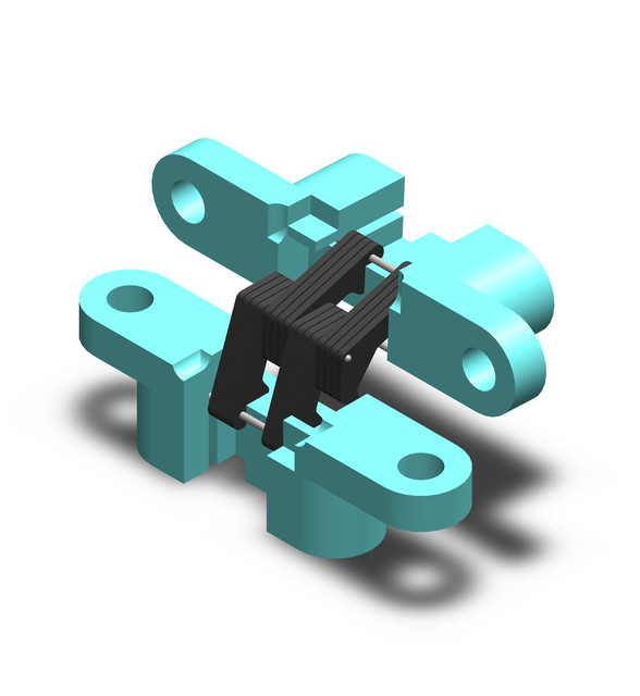 SOSS HINGE 3D CAD Model Library GrabCAD