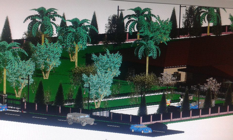 Landscaping work